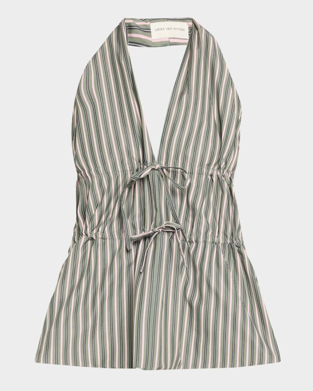 Ceana Striped Tie Halter Top